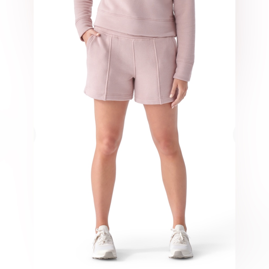 Nwt Smartwool Womenâs Recycled Terry Short In Mauve Pink Size Xl